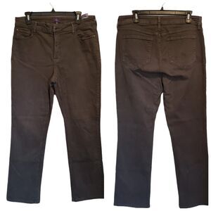 NYDJ Women's Pants Sz 14W High Rise Bootcut Jean Green